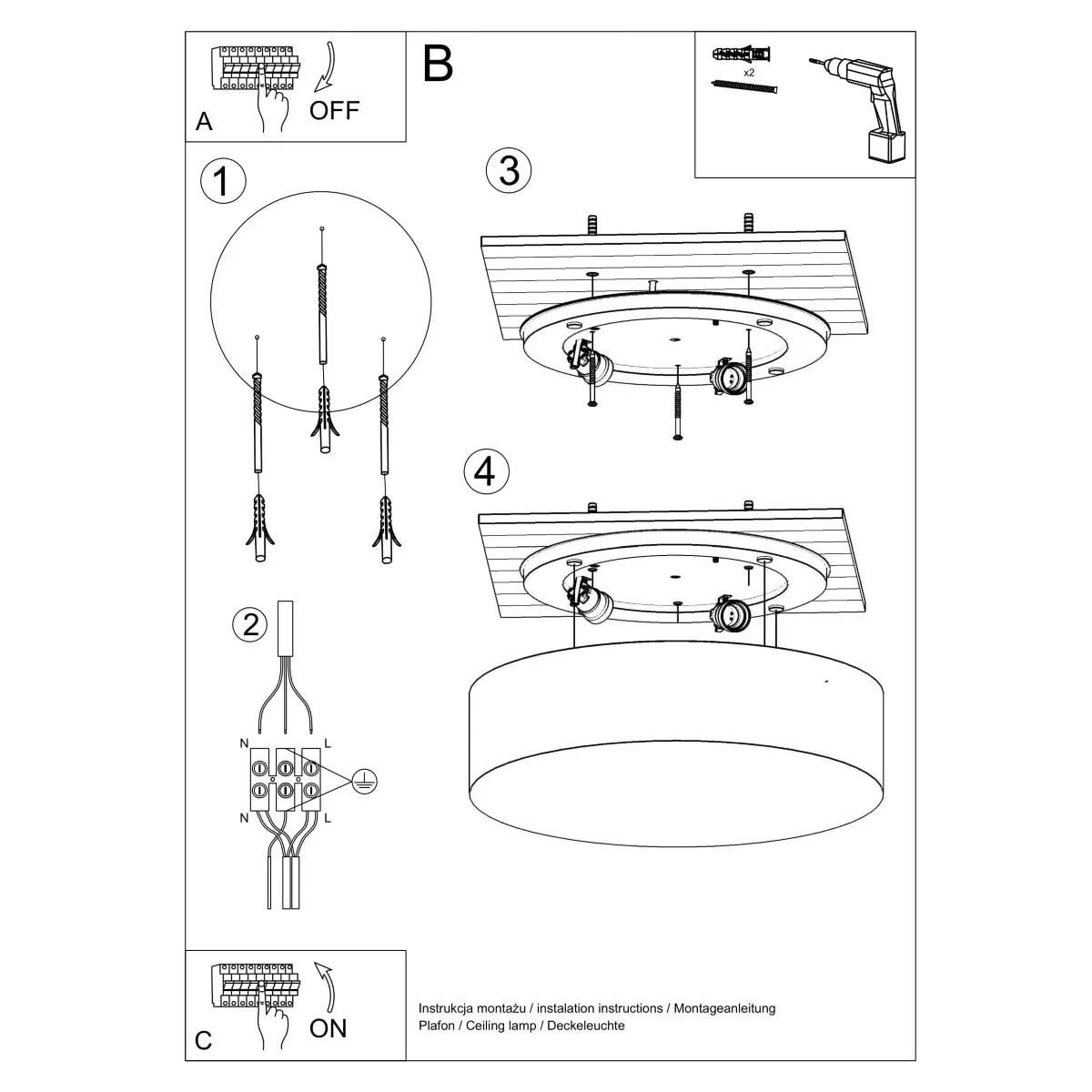 Plafon ARENA 45 czarna SL.0124 - Sollux Lighting - obrazek 6