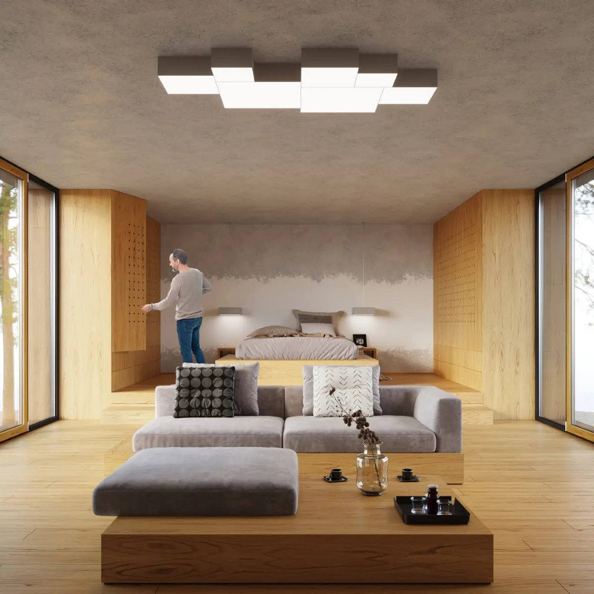 Plafon HORUS 35 szary SL.0137 - Sollux Lighting - obrazek 7