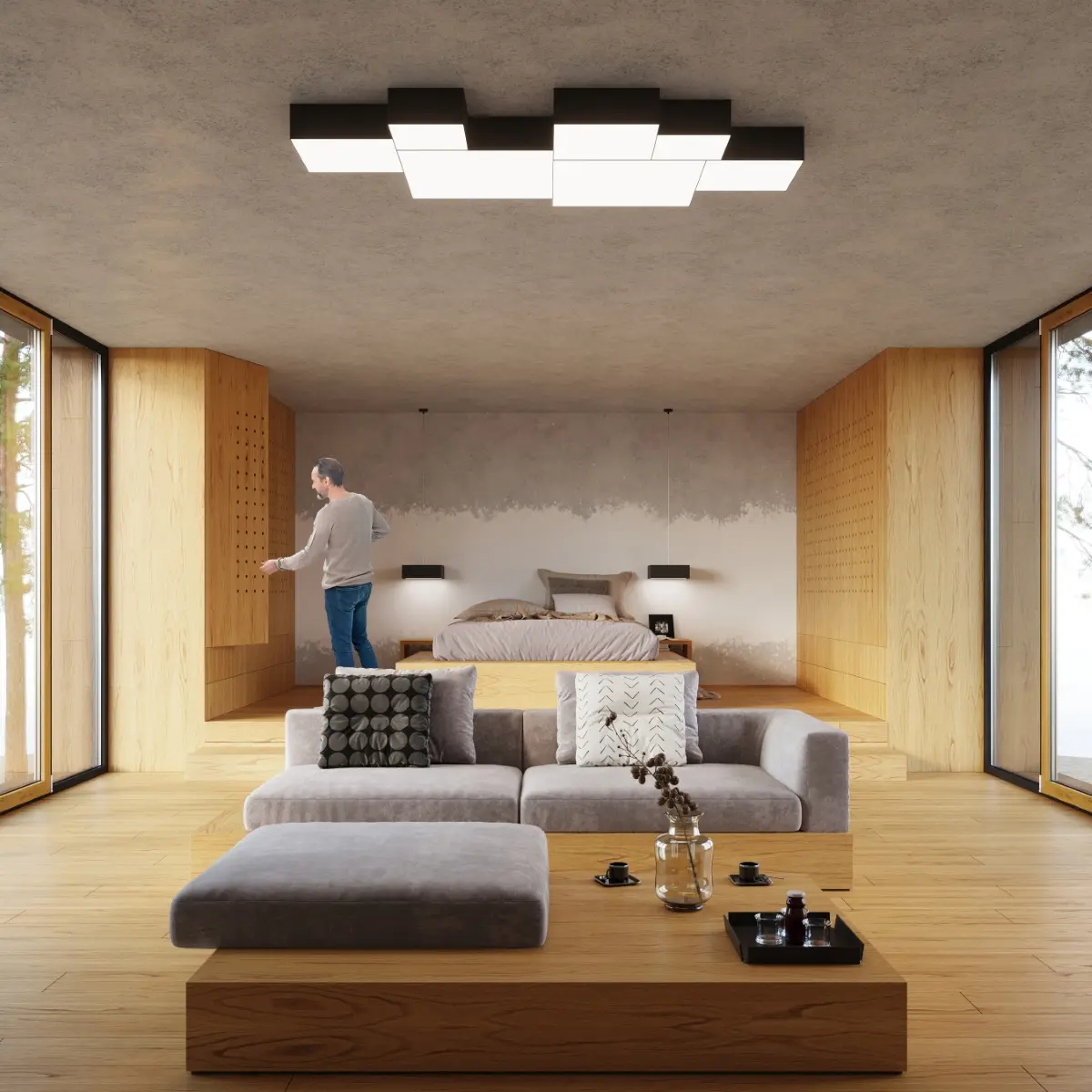 Plafon HORUS 45 czarny SL.0139 - Sollux Lighting - obrazek 7