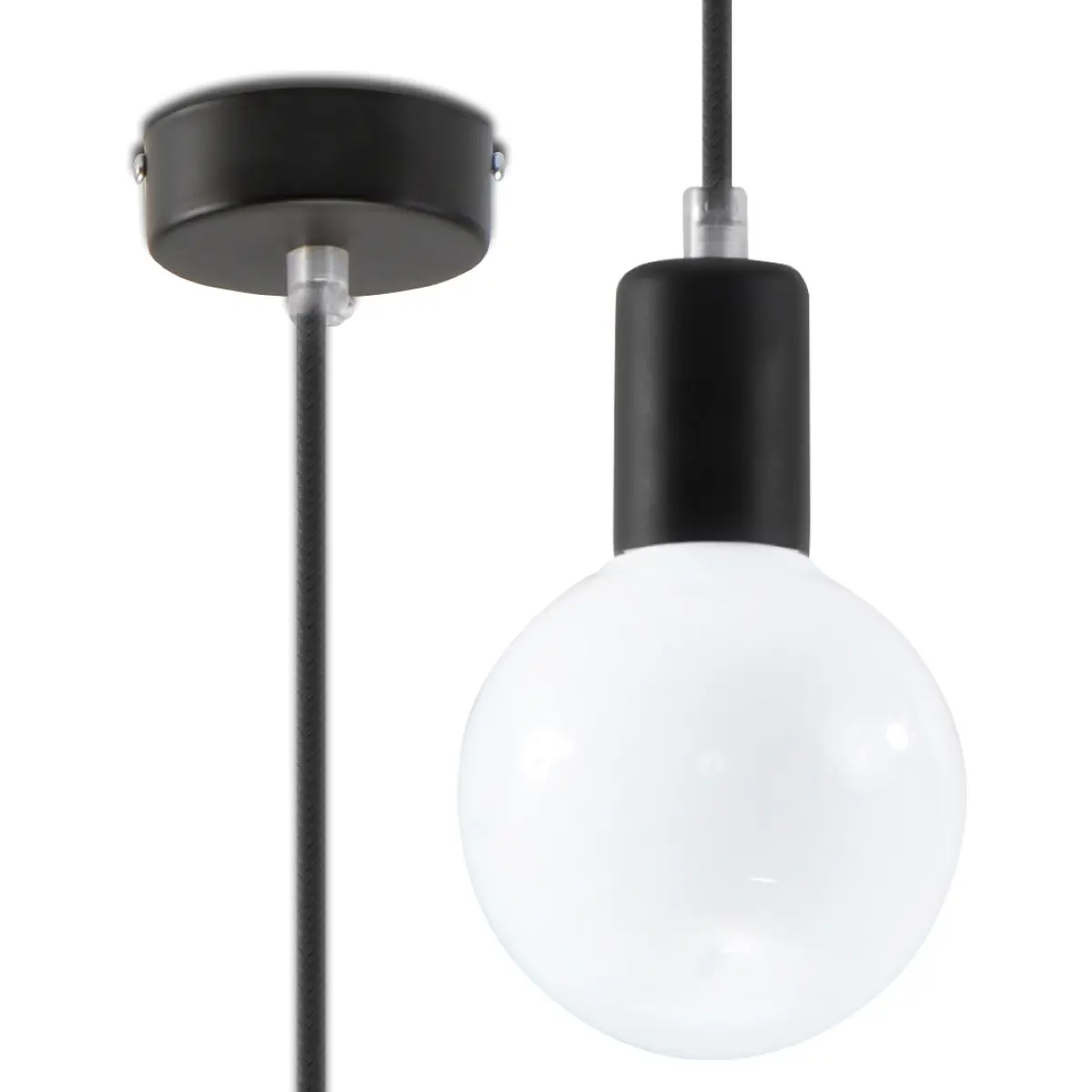 Lampa wisząca EDISON czarna SL.0152 - Sollux Lighting