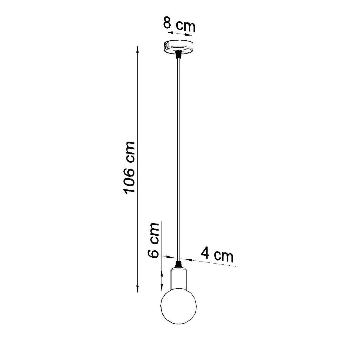 Lampa wisząca EDISON czarna SL.0152 - Sollux Lighting - obrazek 7
