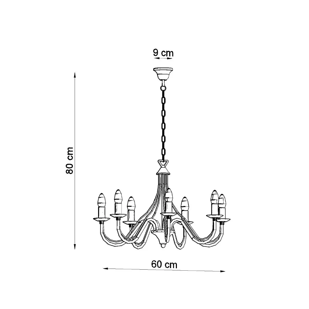 Żyrandol MINERWA 7 biały SL.0215 - Sollux Lighting - obrazek 5