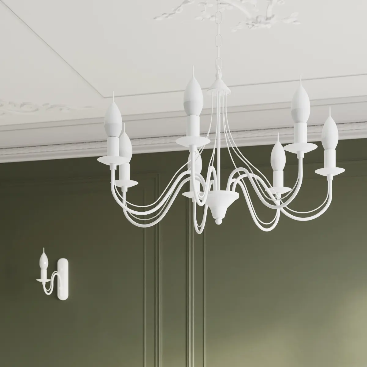 Żyrandol MINERWA 7 biały SL.0215 - Sollux Lighting - obrazek 9