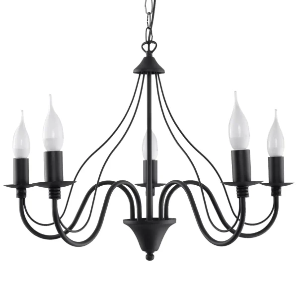 Żyrandol MINERWA 5 czarny SL.0218 - Sollux Lighting