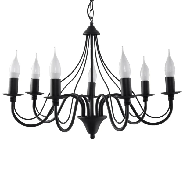 Żyrandol MINERWA 7 czarny SL.0219 - Sollux Lighting