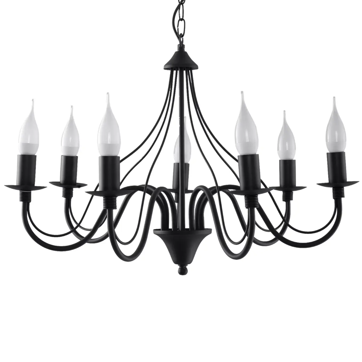 Żyrandol MINERWA 7 czarny SL.0219 - Sollux Lighting