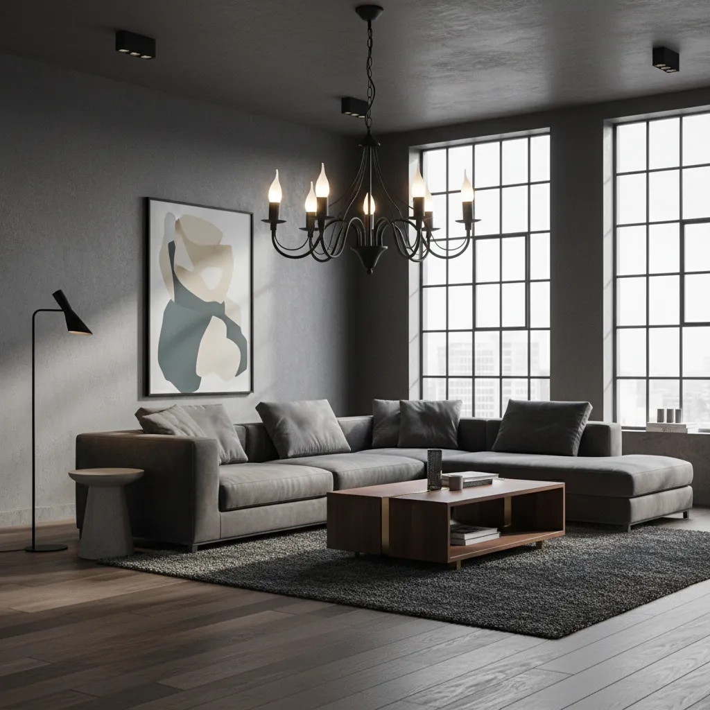 Żyrandol MINERWA 7 czarny SL.0219 - Sollux Lighting - obrazek 2