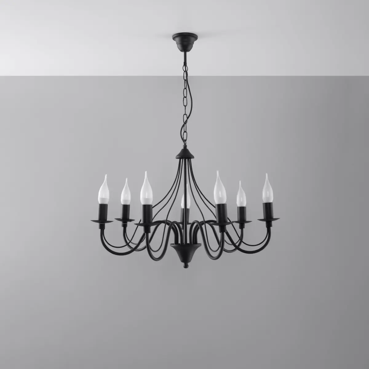 Żyrandol MINERWA 7 czarny SL.0219 - Sollux Lighting - obrazek 3