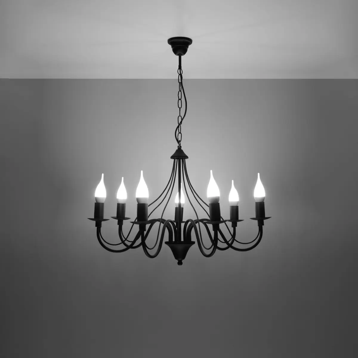Żyrandol MINERWA 7 czarny SL.0219 - Sollux Lighting - obrazek 4