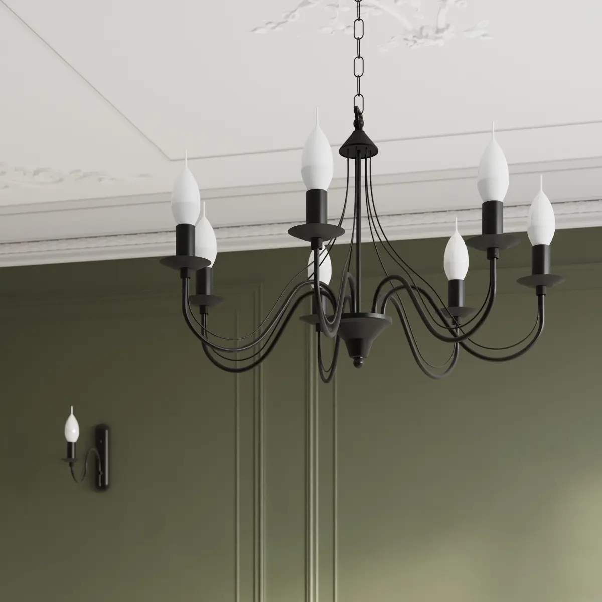 Żyrandol MINERWA 7 czarny SL.0219 - Sollux Lighting - obrazek 9