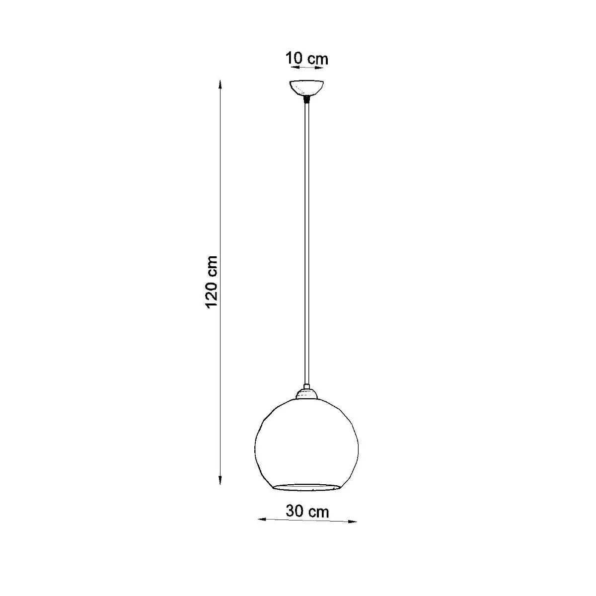 Lampa wisząca BALL biała SL.0256 - Sollux Lighting - obrazek 5