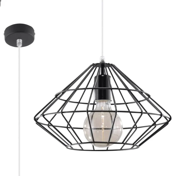 Lampa wisząca UMBERTO czarna SL.0294 - Sollux Lighting