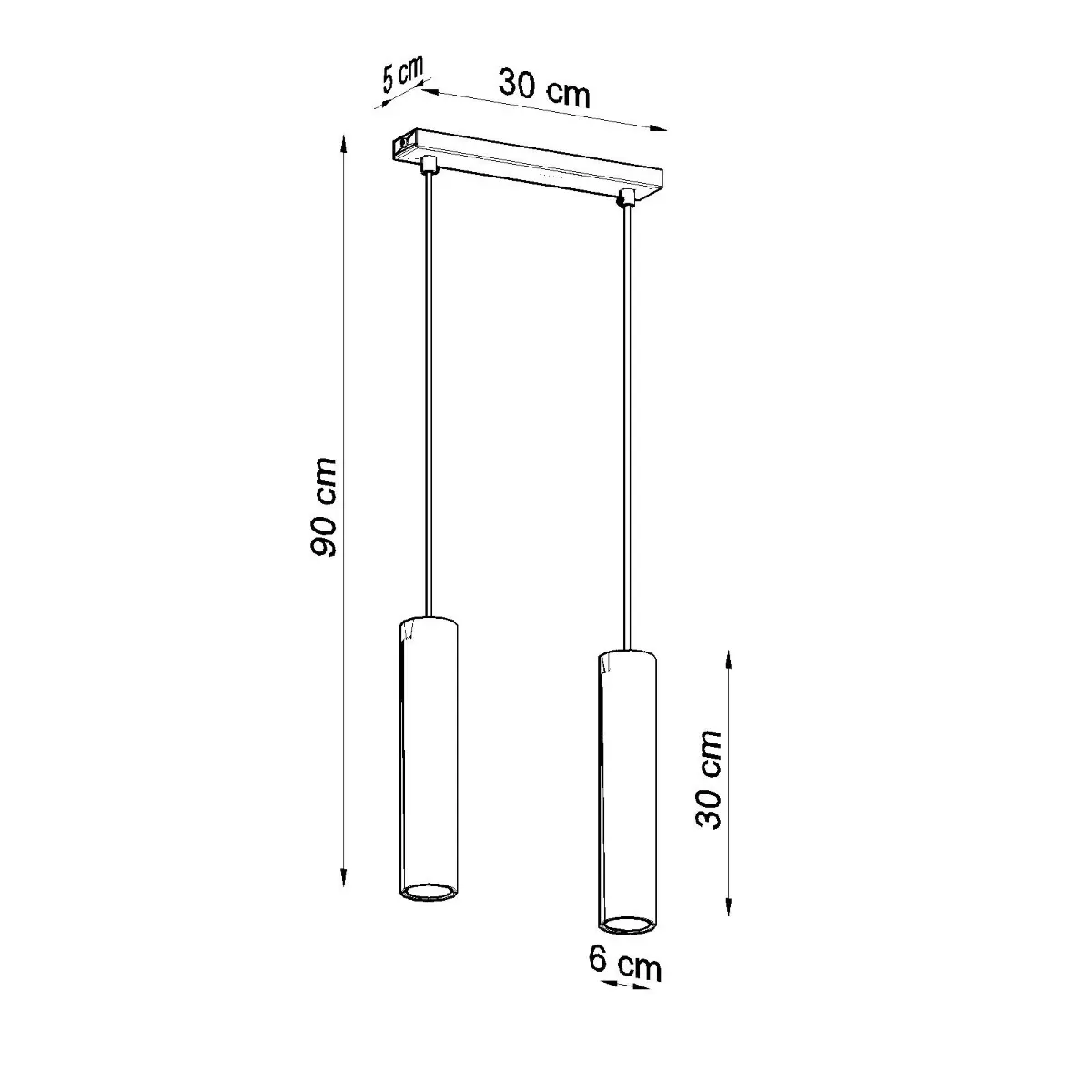 Lampa wisząca LAGOS 2 biały SL.0324 - Sollux Lighting - obrazek 5