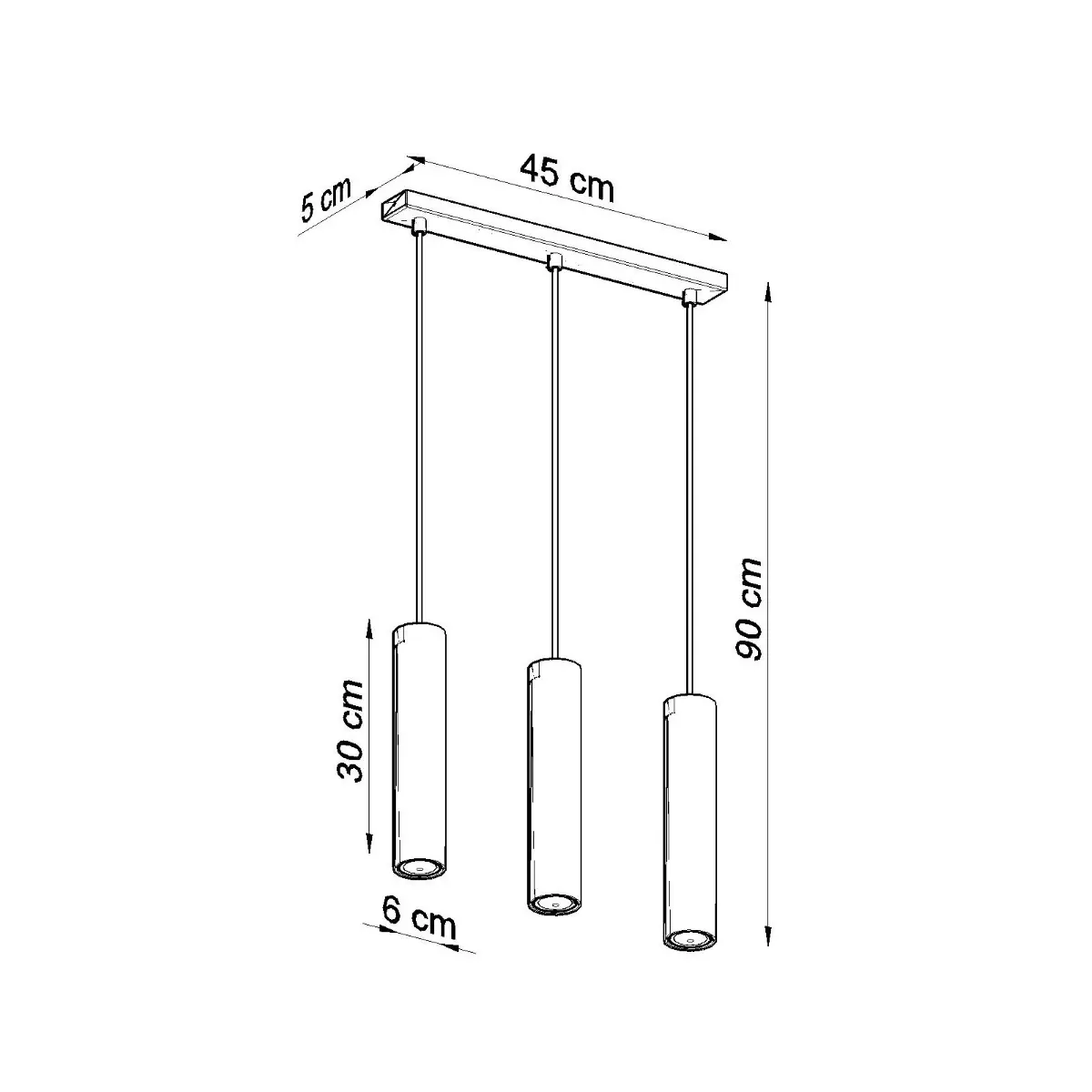 Lampa wisząca LAGOS 3L biały SL.0325 - Sollux Lighting - obrazek 5