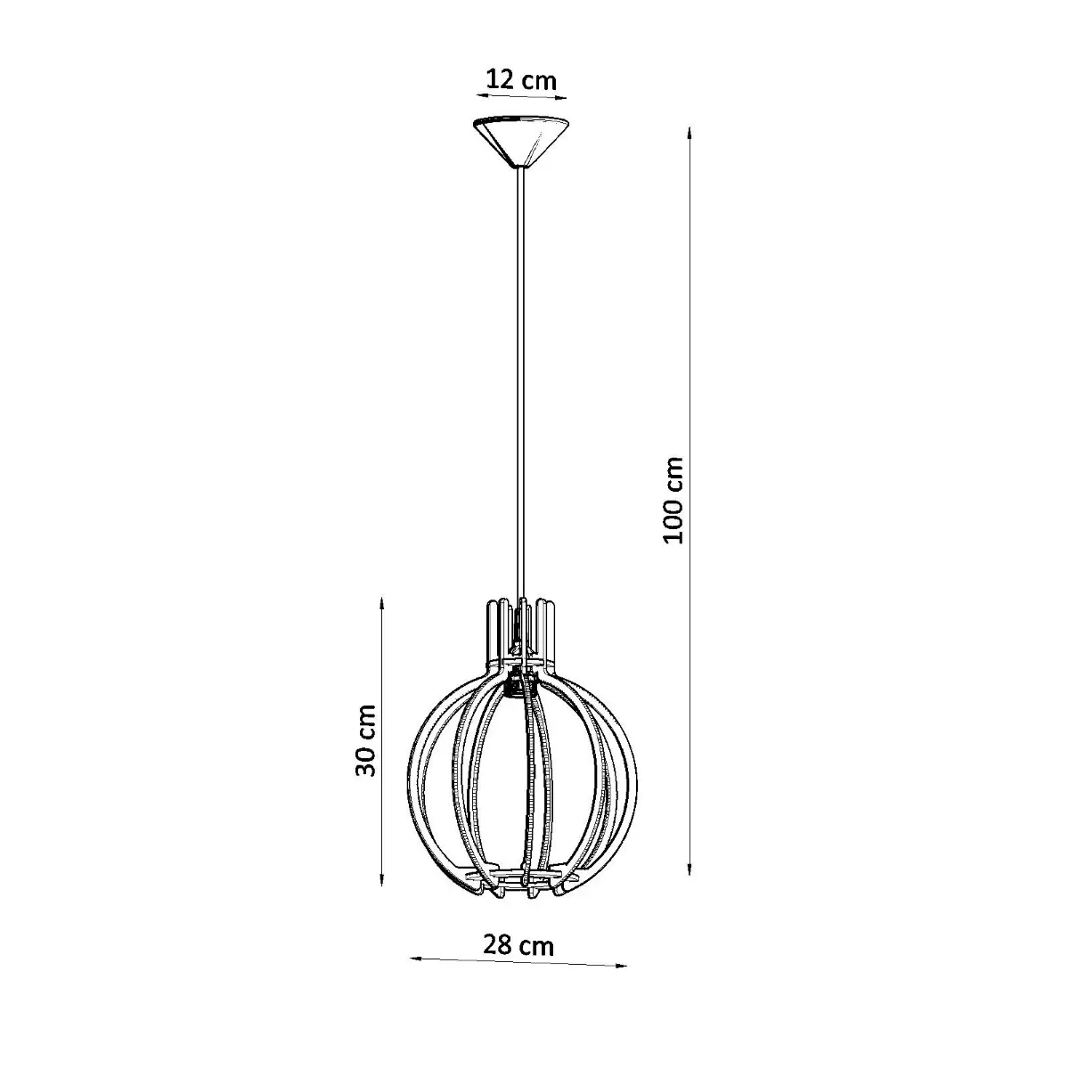 Lampa wisząca ARANCIA naturalne drewno SL.0391 - Sollux Lighting - obrazek 5