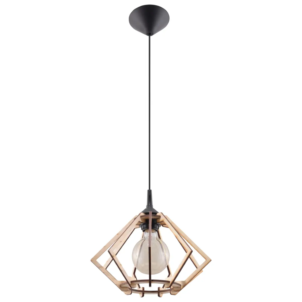 Lampa wisząca POMPELMO naturalne drewno SL.0393 - Sollux Lighting
