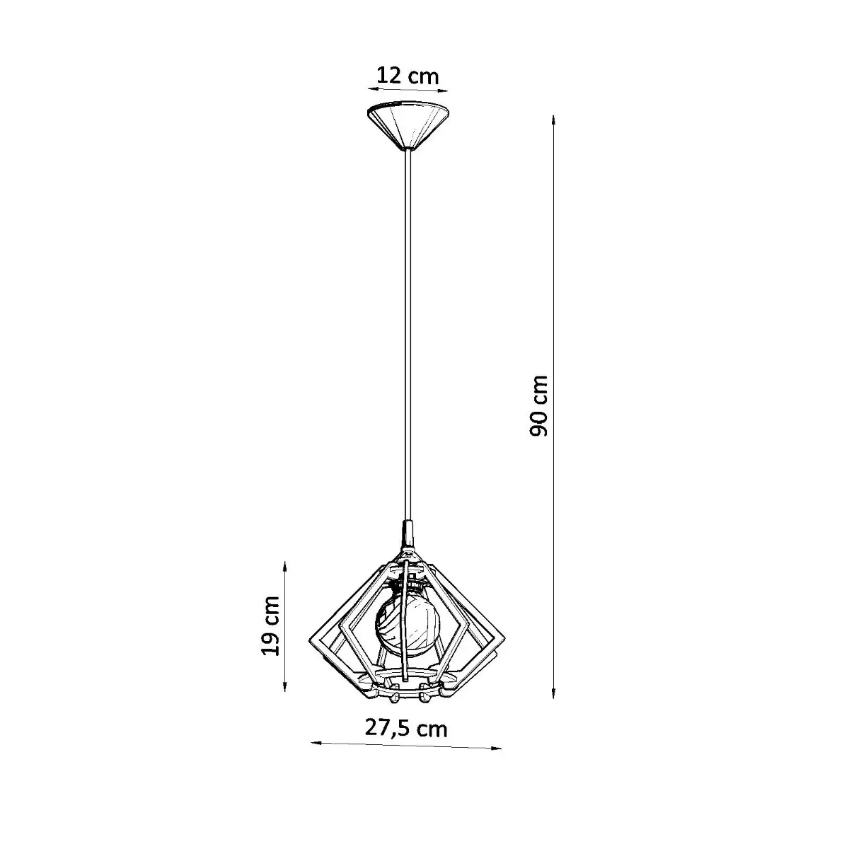 Lampa wisząca POMPELMO naturalne drewno SL.0393 - Sollux Lighting - obrazek 5