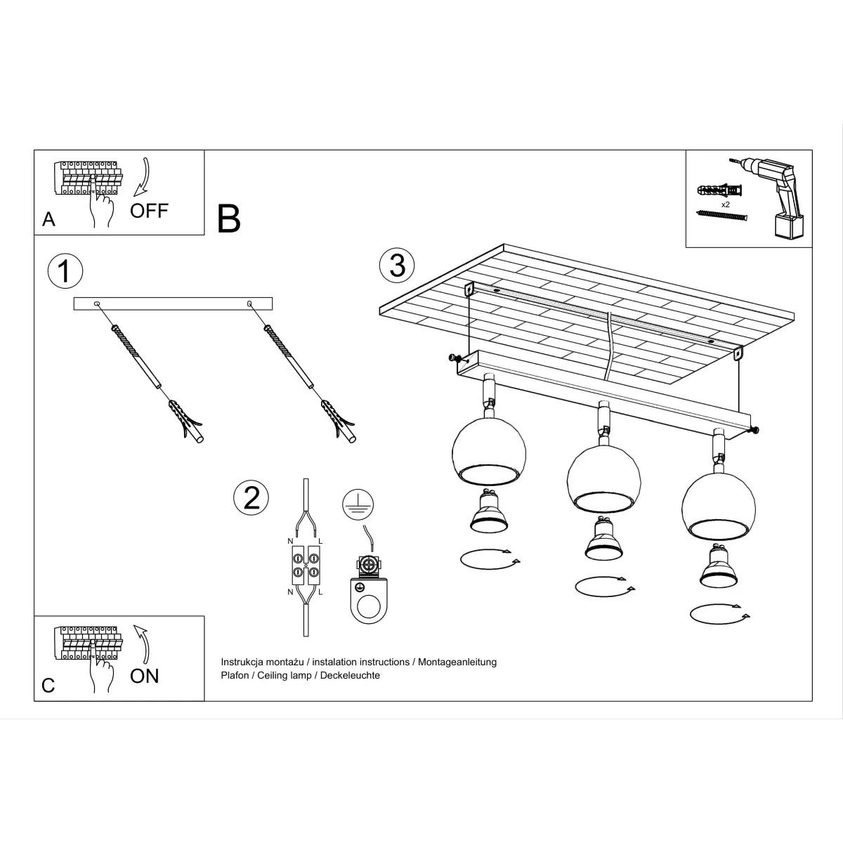 Plafon OCULARE 3 biały SL.0439 - Sollux Lighting - obrazek 6