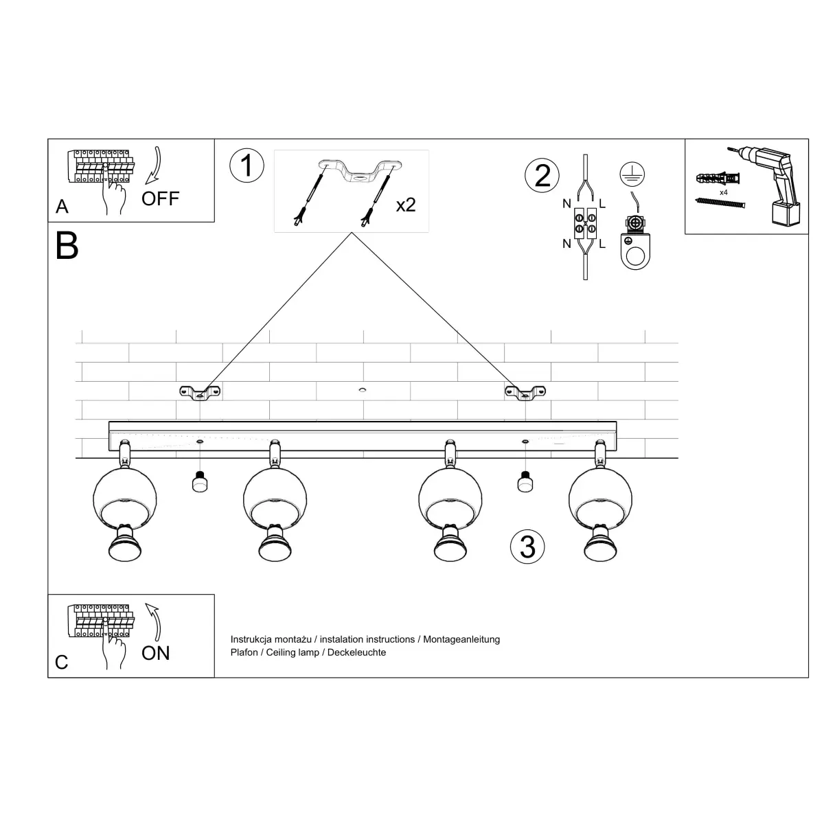 Plafon OCULARE 4L biały SL.0441 - Sollux Lighting - obrazek 6
