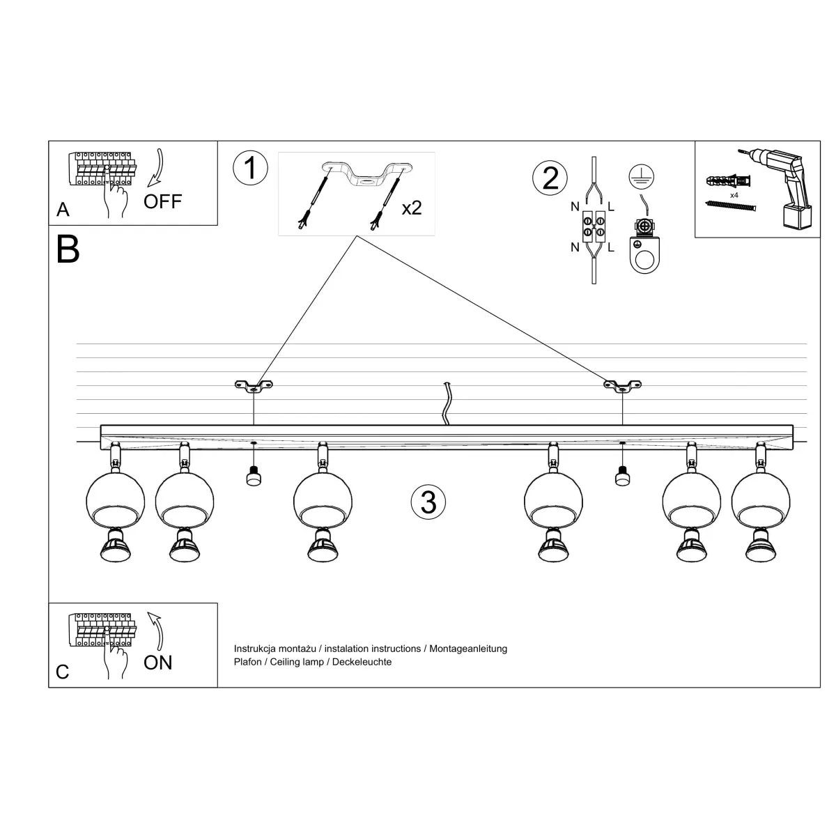 Plafon OCULARE 6L biały SL.0442 - Sollux Lighting - obrazek 6