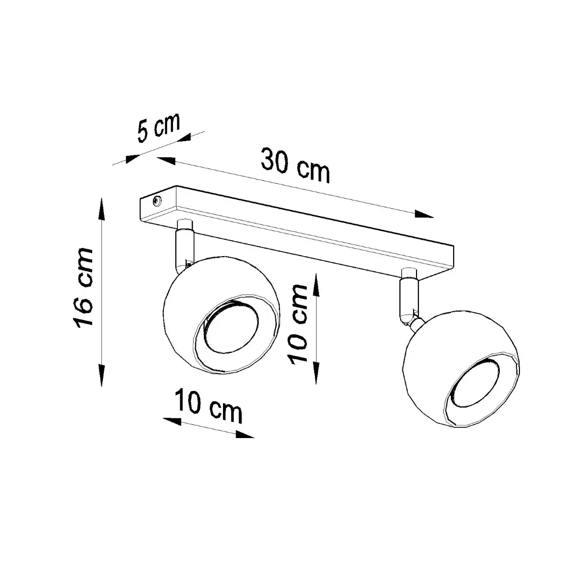 Plafon OCULARE 2 czarny SL.0444 - Sollux Lighting - obrazek 5