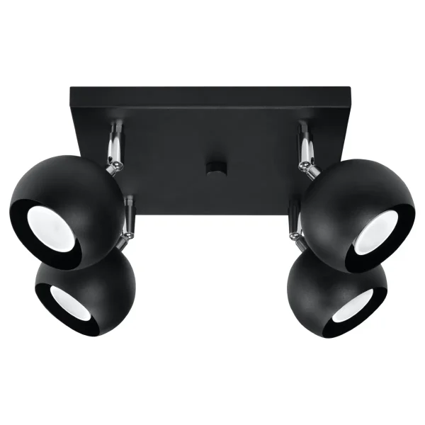 Plafon OCULARE 4 czarny SL.0446 - Sollux Lighting