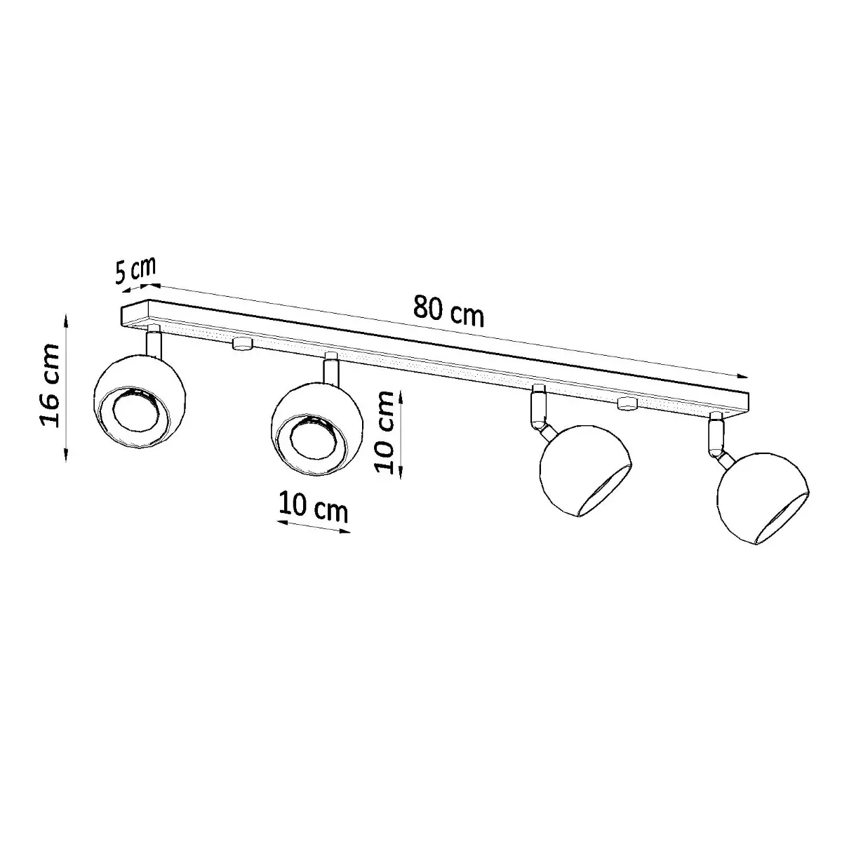 Plafon OCULARE 4L czarny SL.0447 - Sollux Lighting - obrazek 5