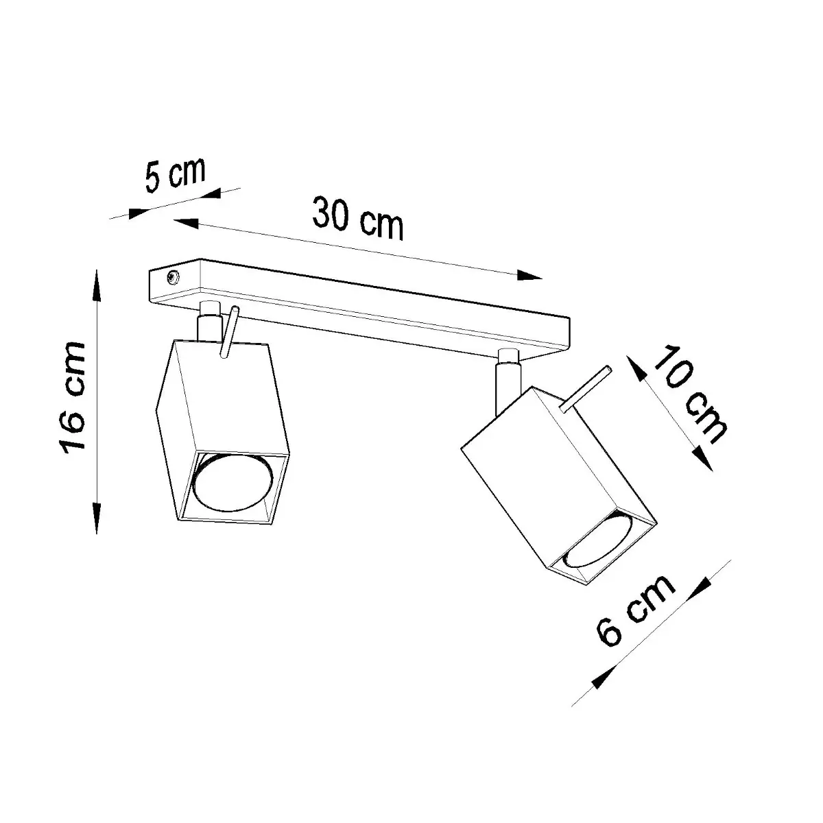 Plafon MERIDA 2 szary SL.0456 - Sollux Lighting - obrazek 5