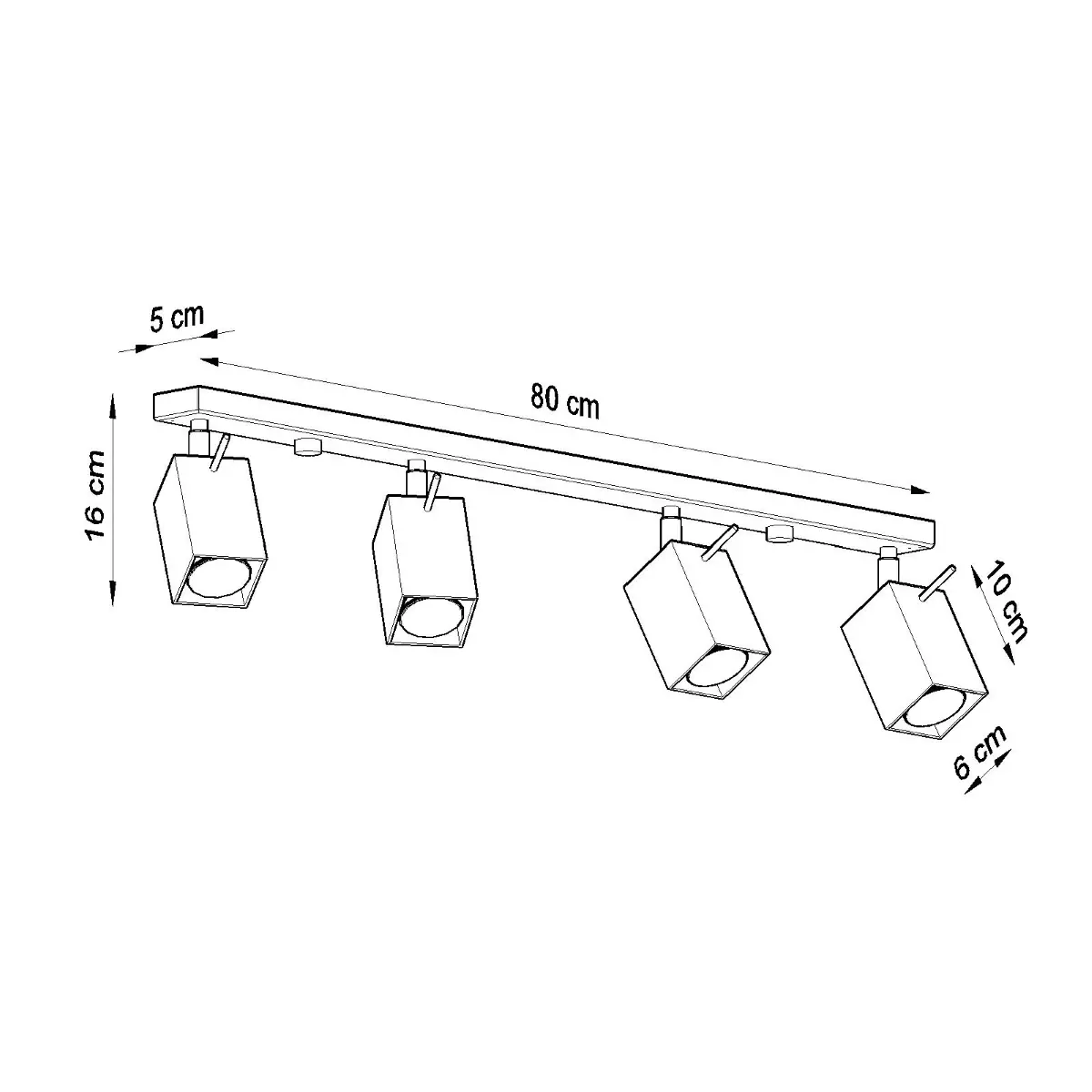 Plafon MERIDA 4L biały SL.0463 - Sollux Lighting - obrazek 5