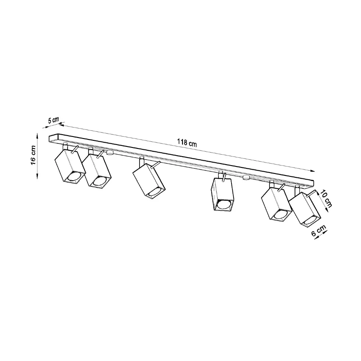 Plafon MERIDA 6L biały SL.0464 - Sollux Lighting - obrazek 5
