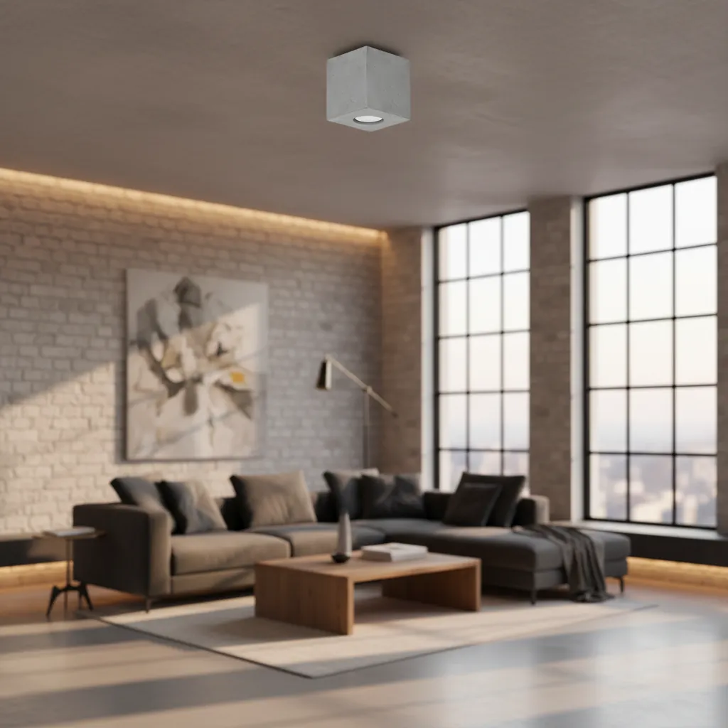 Plafon QUAD beton SL.0489 - Sollux Lighting - obrazek 2