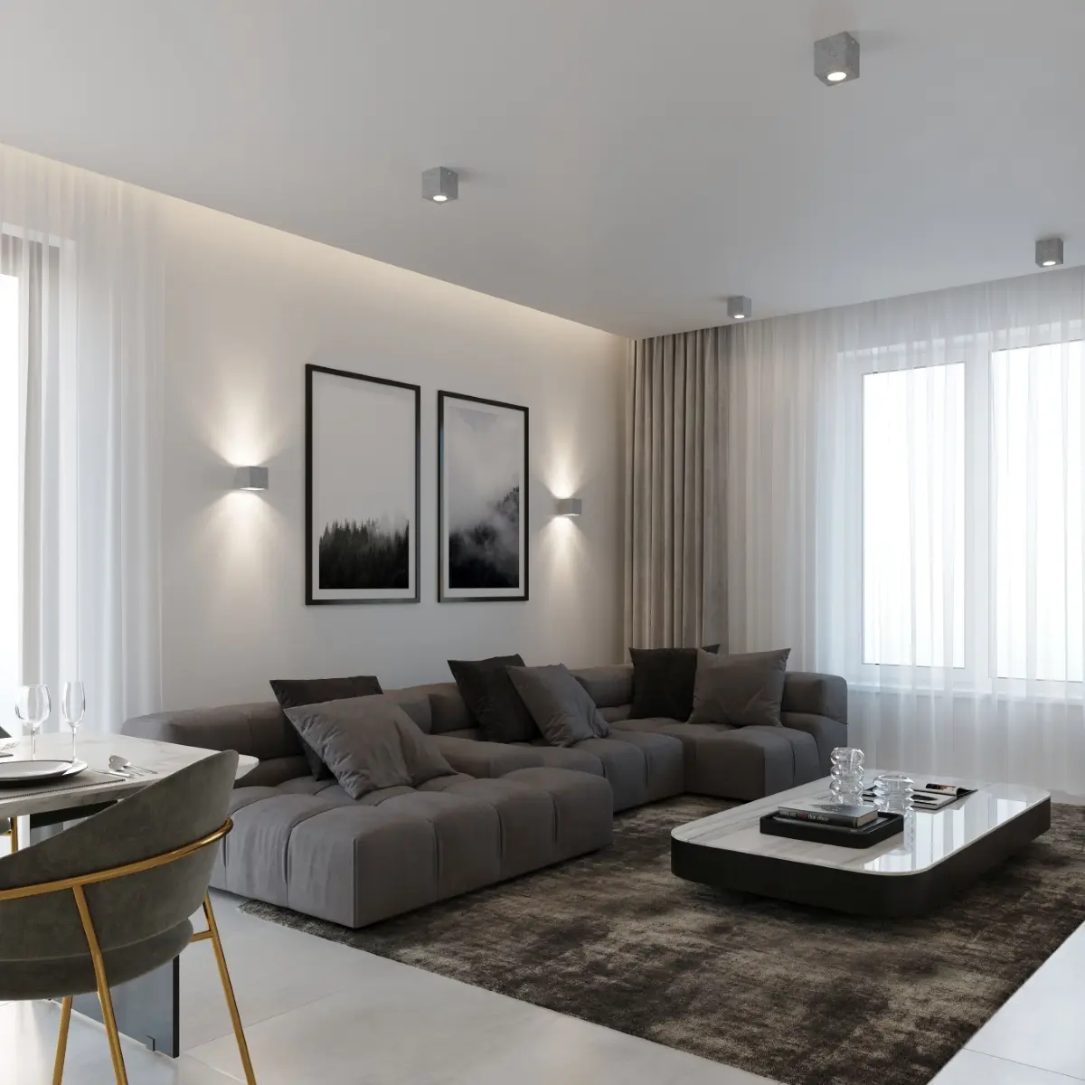 Plafon QUAD beton SL.0489 - Sollux Lighting - obrazek 9