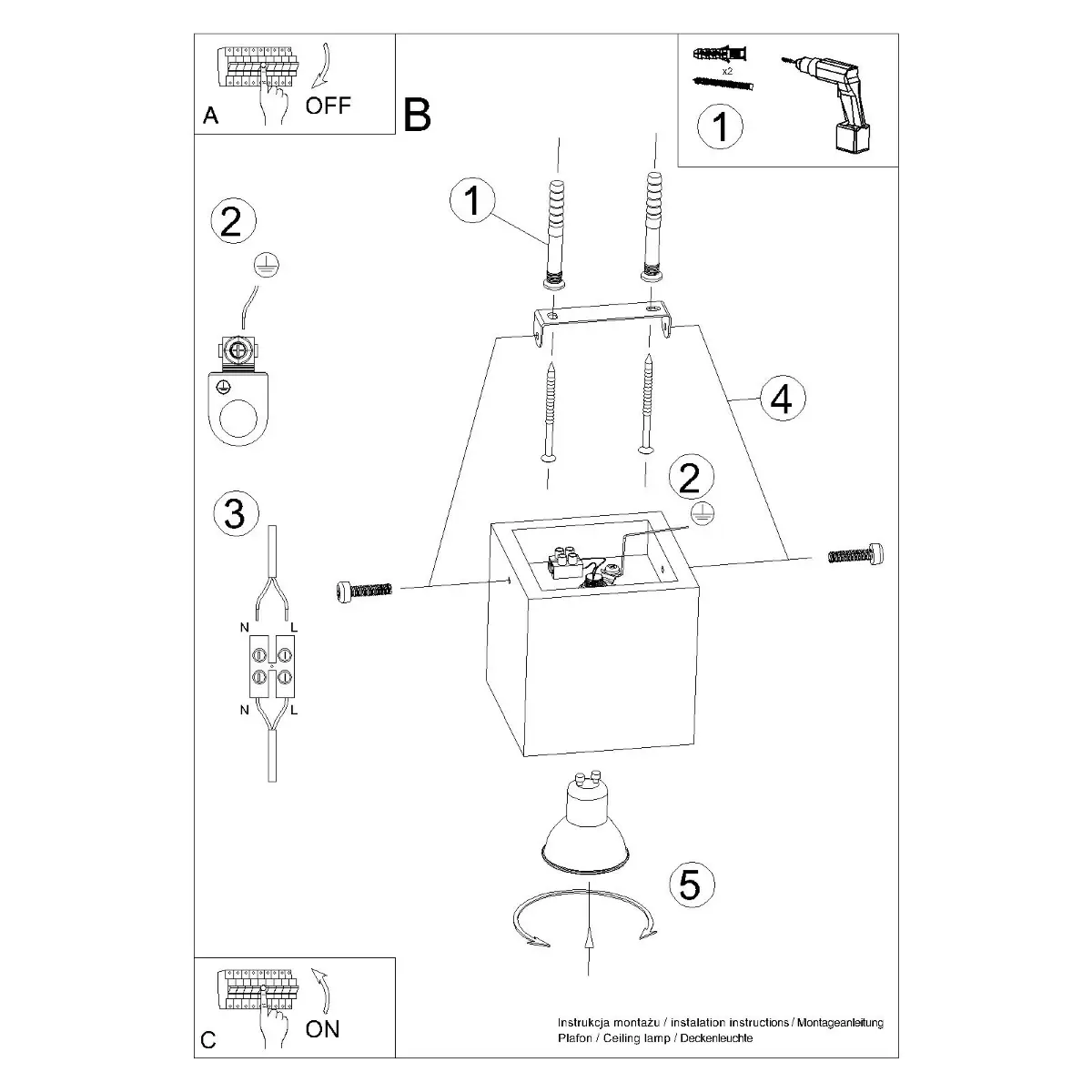 Plafon QUAD naturalne drewno SL.0493 - Sollux Lighting - obrazek 6