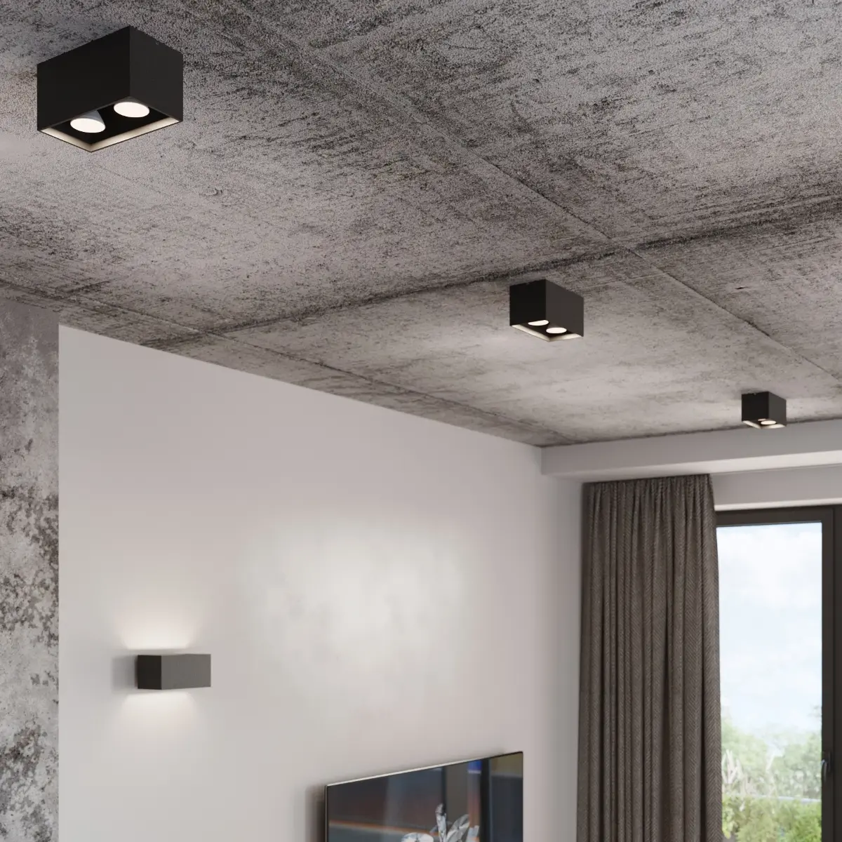 Kinkiet QUAD MAXI szary SL.0526 - Sollux Lighting - obrazek 9