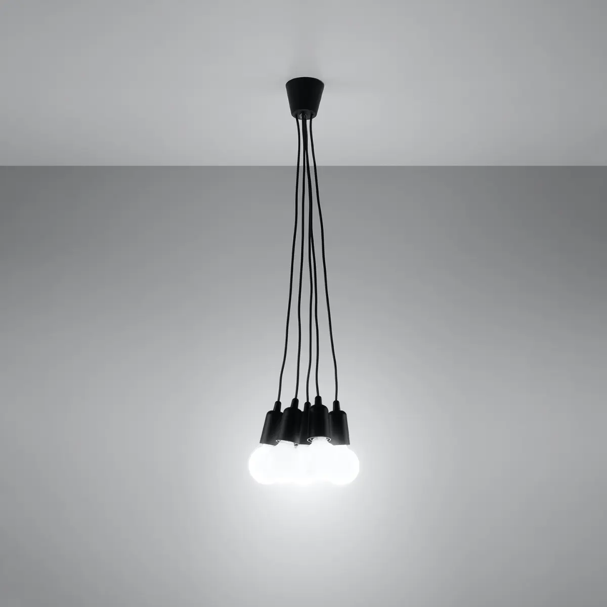 Lampa wisząca DIEGO 5 czarna SL.0574 - Sollux Lighting - obrazek 4