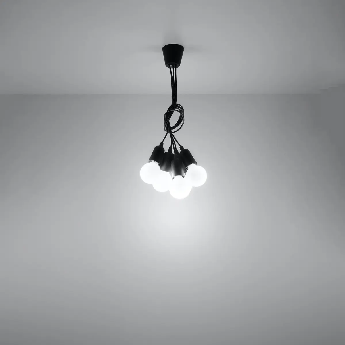 Lampa wisząca DIEGO 5 czarna SL.0574 - Sollux Lighting - obrazek 7