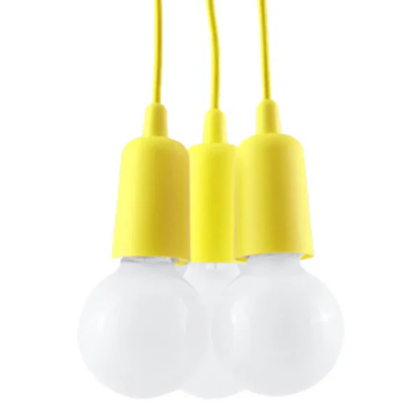 Lampa wisząca DIEGO 3 żółta SL.0579 - Sollux Lighting