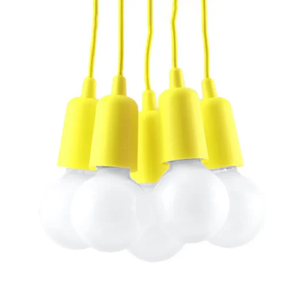 Lampa wisząca DIEGO 5 żółta SL.0580 - Sollux Lighting