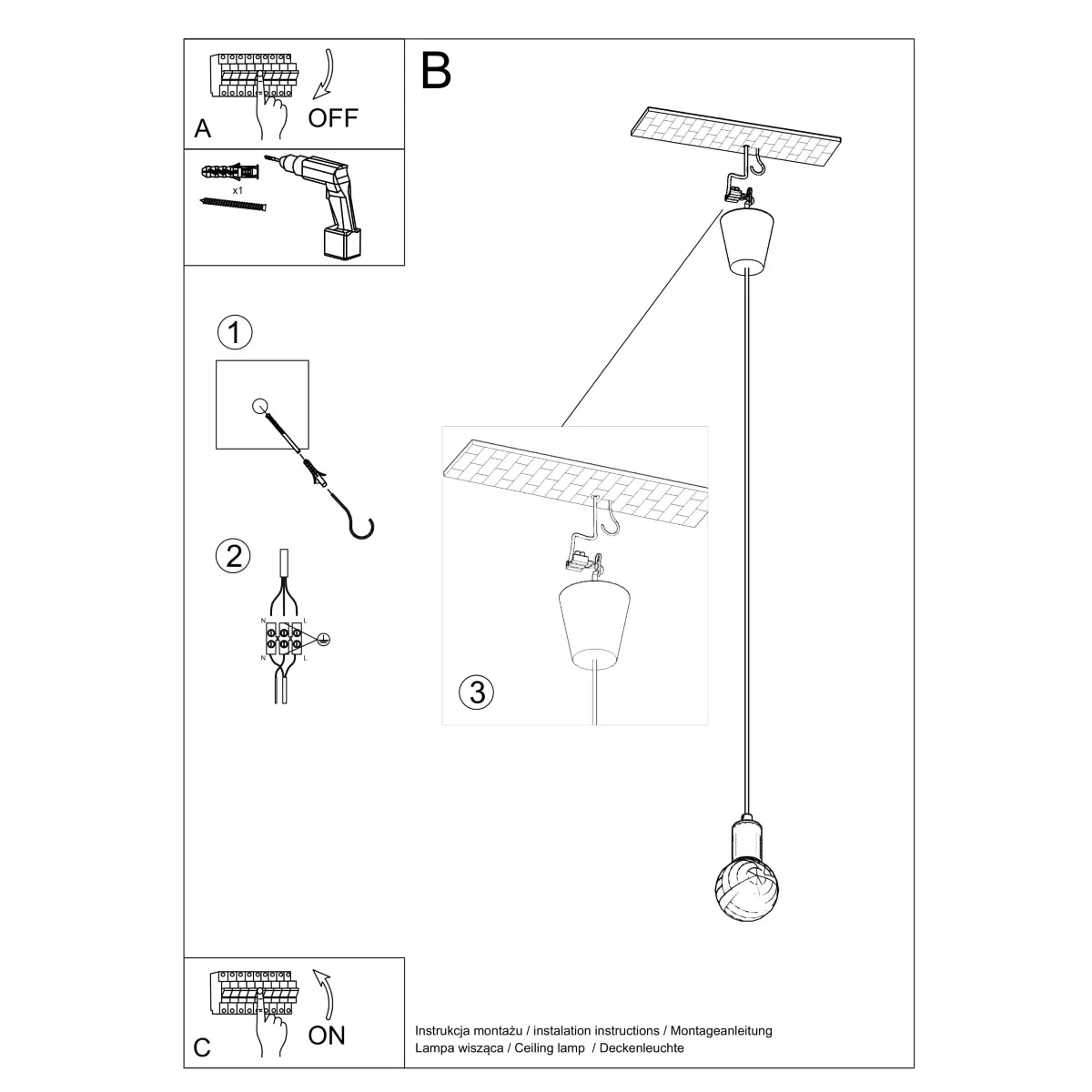 Lampa wisząca DIEGO 1 zielony SL.0581 - Sollux Lighting - obrazek 9