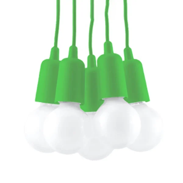 Lampa wisząca DIEGO 5 zielony SL.0583 - Sollux Lighting