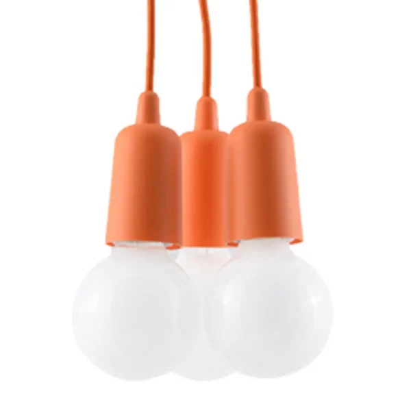 Lampa wisząca DIEGO 3 pomarańczowy SL.0585 - Sollux Lighting