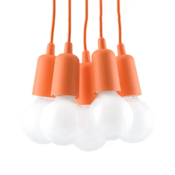 Lampa wisząca DIEGO 5 pomarańczowy SL.0586 - Sollux Lighting