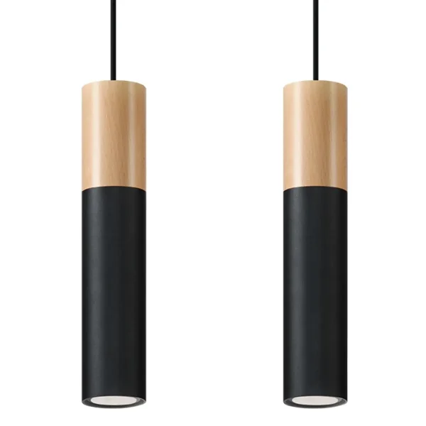 Lampa wisząca PABLO 2 czarna SL.0633 - Sollux Lighting