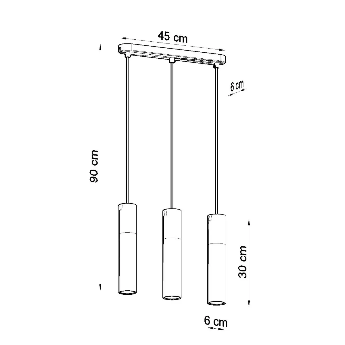 Lampa wisząca BORGIO 3L biały SL.0649 - Sollux Lighting - obrazek 5
