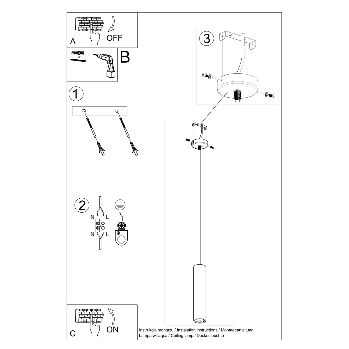 Lampa wisząca LUVO 1 SL.0653 - Sollux Lighting - obrazek 6