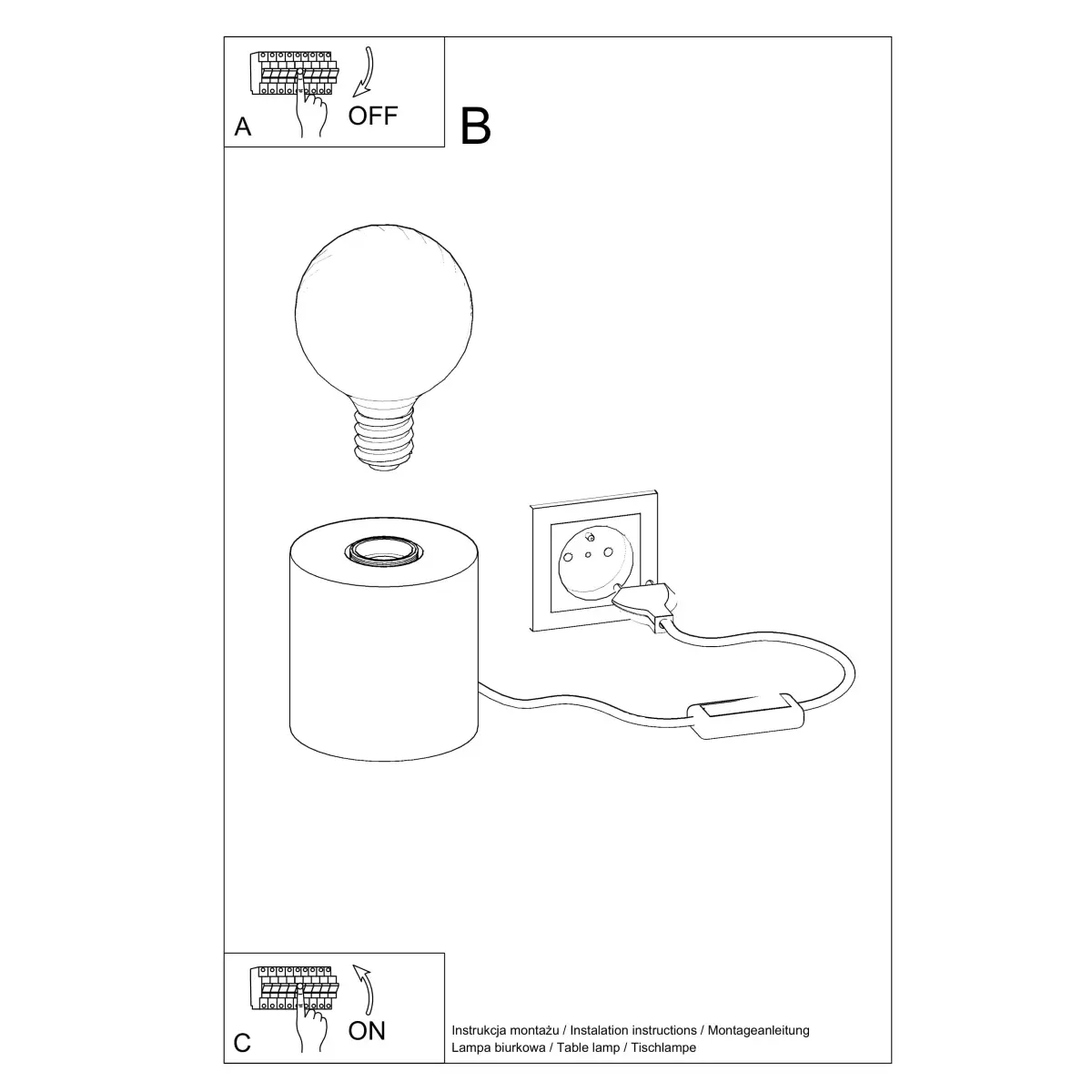 Lampa biurkowa SALGADO naturalne drewno SL.0674 - Sollux Lighting - obrazek 6