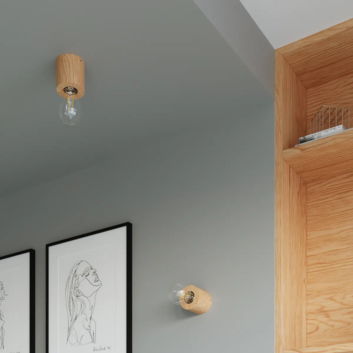 Lampa biurkowa SALGADO naturalne drewno SL.0674 - Sollux Lighting - obrazek 9