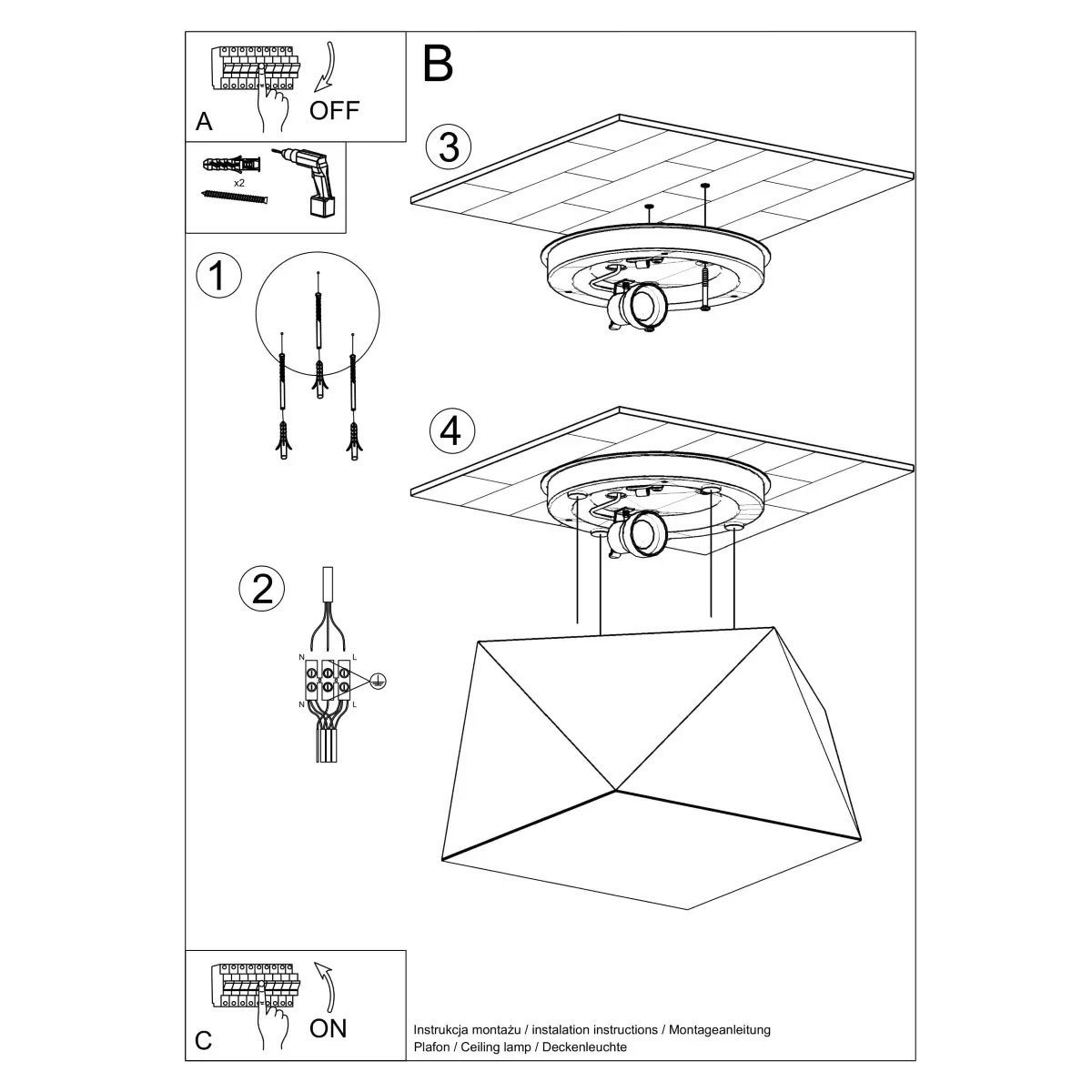 Plafon HEXA 25 cekin SL.0688 - Sollux Lighting - obrazek 6