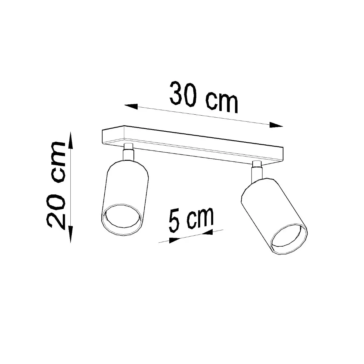 Plafon BERG 2 naturalne drewno SL.0702 - Sollux Lighting - obrazek 5