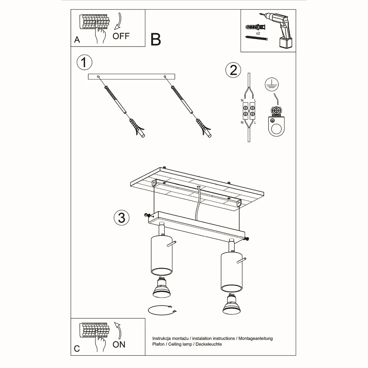 Plafon BERG 2 naturalne drewno SL.0702 - Sollux Lighting - obrazek 6